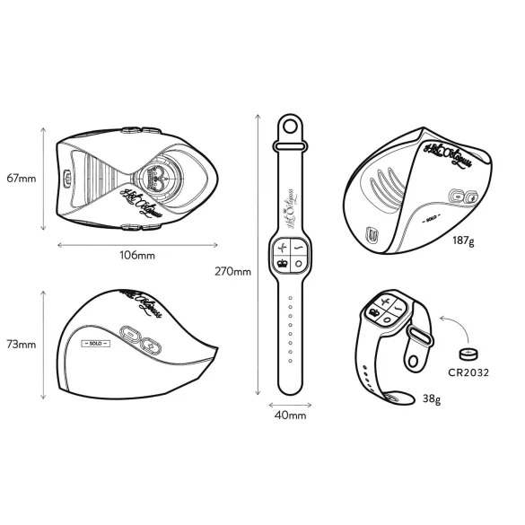 Hot Octopuss Pulse Solo Lux - radio masturbator (crna)