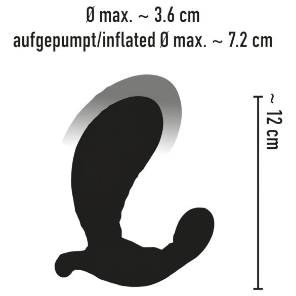 You2Toys - радио надувајући вибратор (црни)