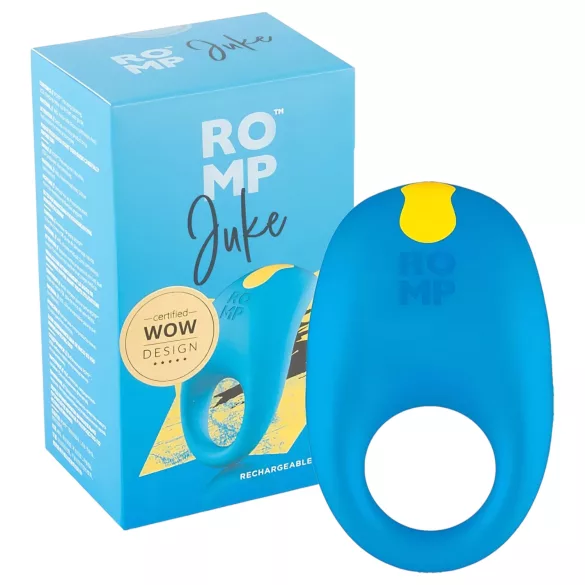 ROMP Juke - vodootporni vibracioni prsten za penis (plavi)