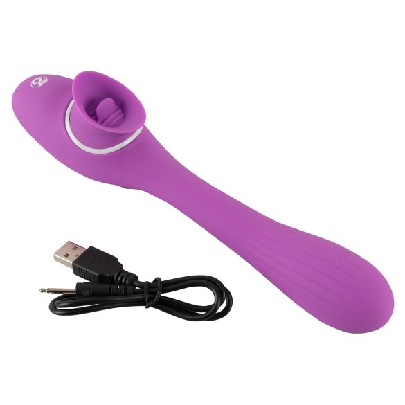 You2Toys 2 Funkcije Vibe - punjivi 2u1 vibrator (ljubičasti)