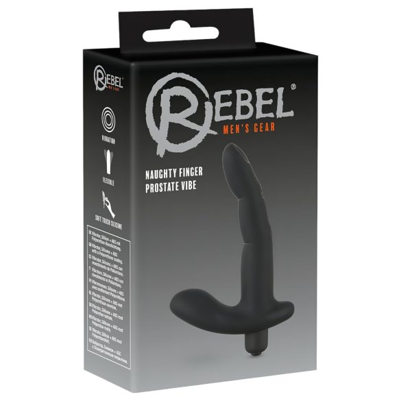 Rebel Naughty Finger - vibrator za prostatu (crna)