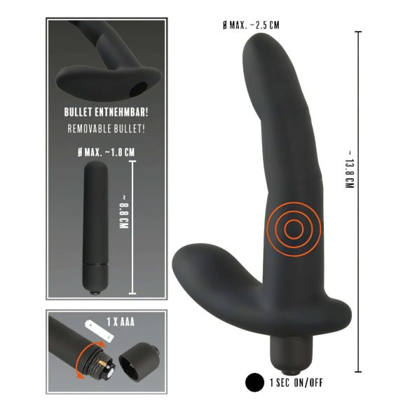 Rebel Naughty Finger - vibrator za prostatu (crna)