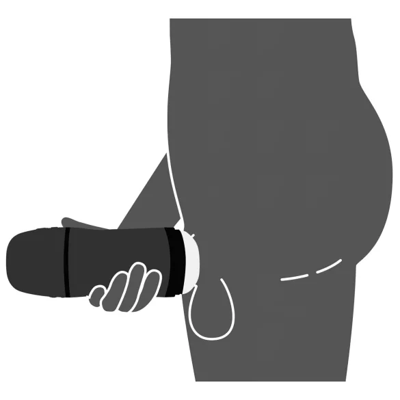 Rebel - 2u1 vakuum i vibrirajući masturbator (crni)