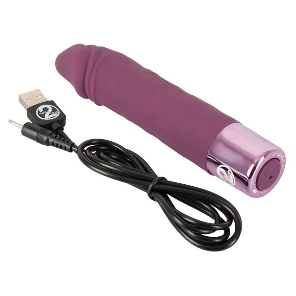 You2Toys Elegant Realistic - punjivi, vodootporni vibrator (ljubičasti)