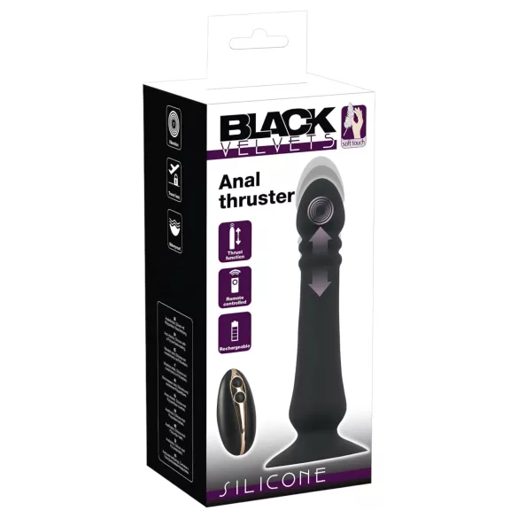 Black Velvet - bežični analni vibrator (crni)