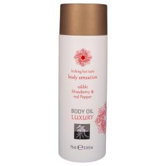   Shiatsu Luxury - jestivo ulje za masažu - jagoda-crveni biber (75ml)