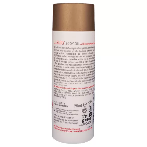Shiatsu Luxury - jestivo ulje za masažu - jagoda-crveni biber (75ml)