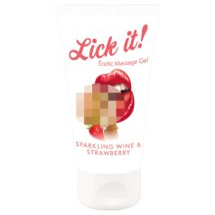 Lick it! - Jestivo 2u1 lubrikant - šampanjac-jagoda (50ml)