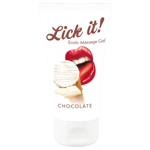 Lick it! - jestivo 2u1 lubrikant - bela čokolada (50ml)