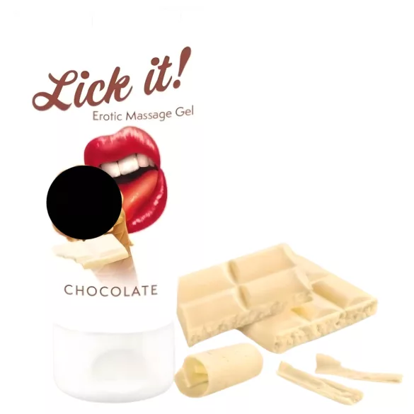 Lick it! - jestivo 2u1 lubrikant - bela čokolada (50ml)