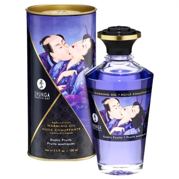 Shunga - Uljani losion za masažu s grejanjem - Egzotično voće (100ml)