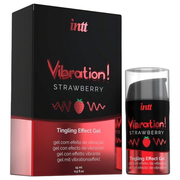 Intt Vibracija! - tečni vibrator - jagoda (15ml)