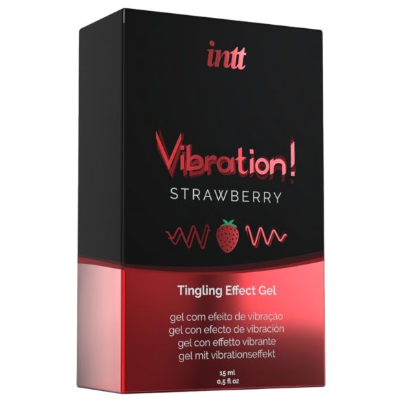 Intt Vibracija! - tečni vibrator - jagoda (15ml)