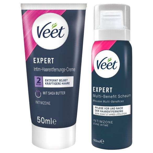 Veet - intimna krema za depilaciju i hidratantna pena za žene (2×50 ml)