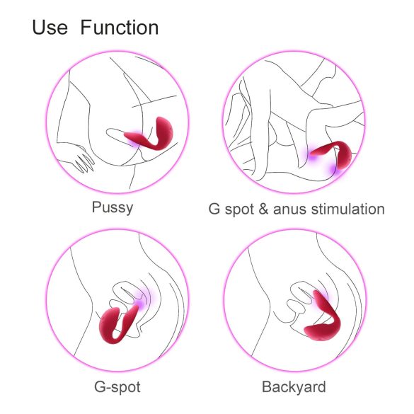 Cotoxo Cupid 2 - daljinski parni vibrator (crveni)