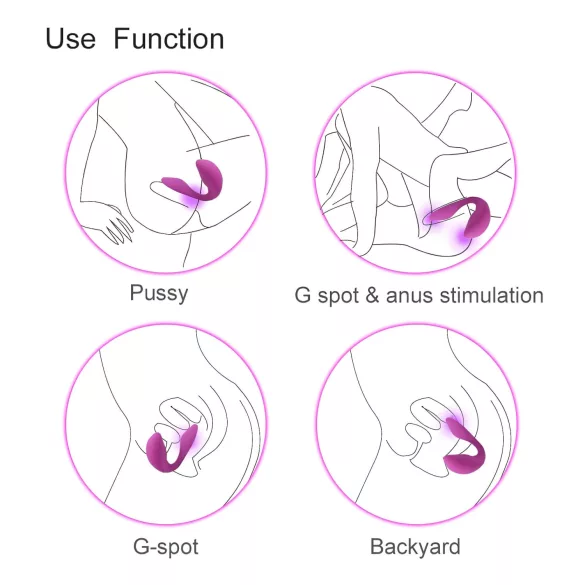 Cotoxo Cupid 2 - daljinski parni vibrator (ljubičasti)