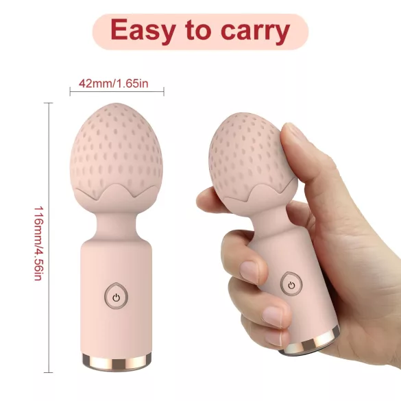 Sunfo Jagoda - vodootporni mini masažni vibrator (roze)