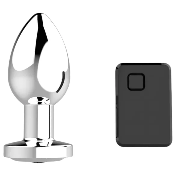 Sunfo - bežični analni vibrator sa radijom (srebrni)