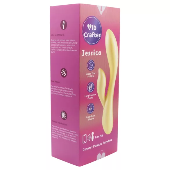 LP Jessica - pametan vibrator sa stimulatorom za klitoris (žuti)