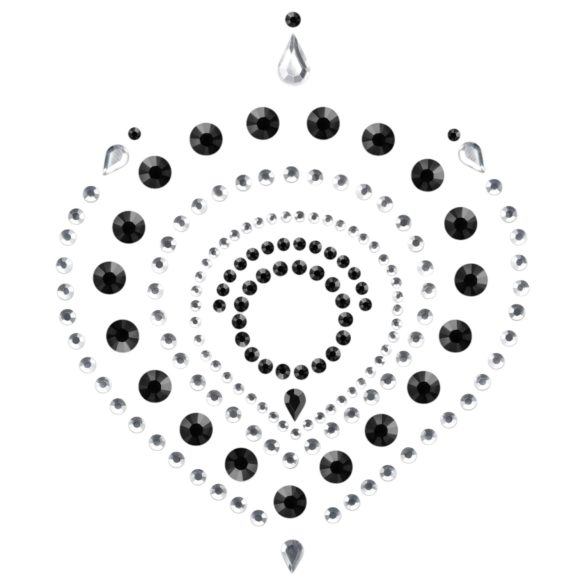 Svetlucavi dijamanti intim set nakita - 3 dela (crna)