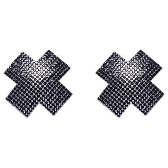 Cottelli - crne nalepnice za bradavice sa cirkonima