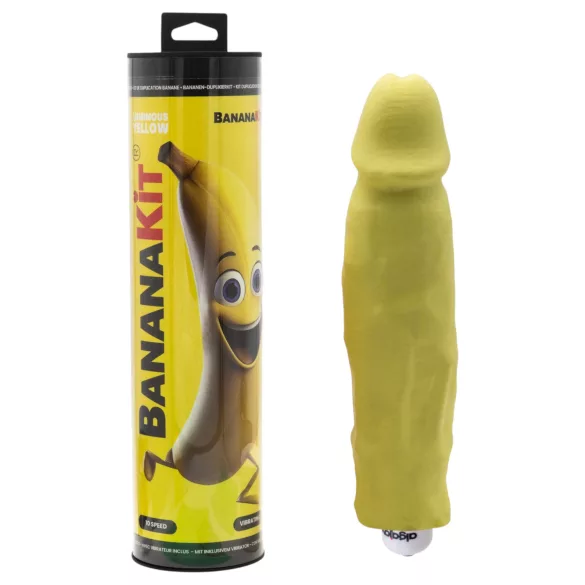 Bananakit - set za izradu kopije penisa sa vibratorom - svetleći (žuta)