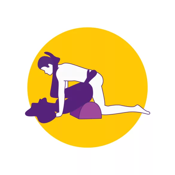 Desirel Magic Pillow - Na duvanje seks jastuk - sa držačem za dildo (ljubičasti)