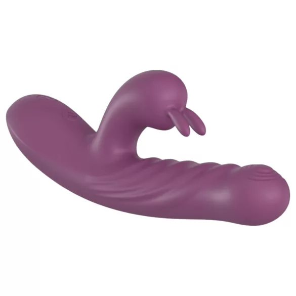 Funny Me Rabbit Bunny - puni se, vibrator sa pokretnim krakom za klitoris (ljubičasti)