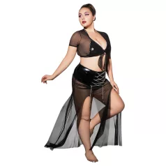 JSY 065 - crni babydoll komplet (XL-2XL)