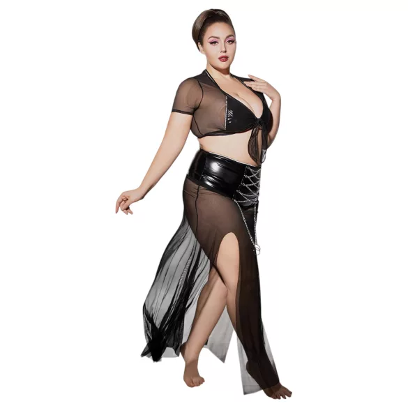 JSY 065 - crni babydoll komplet (XL-2XL)