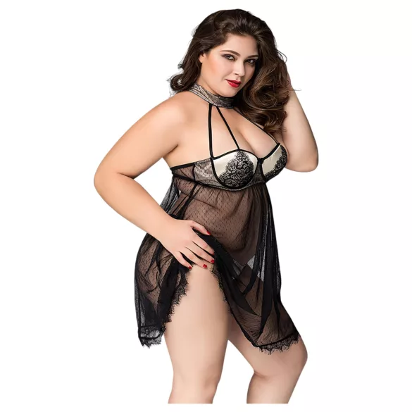 JSY 066 - crni babydoll set (XL-2XL)