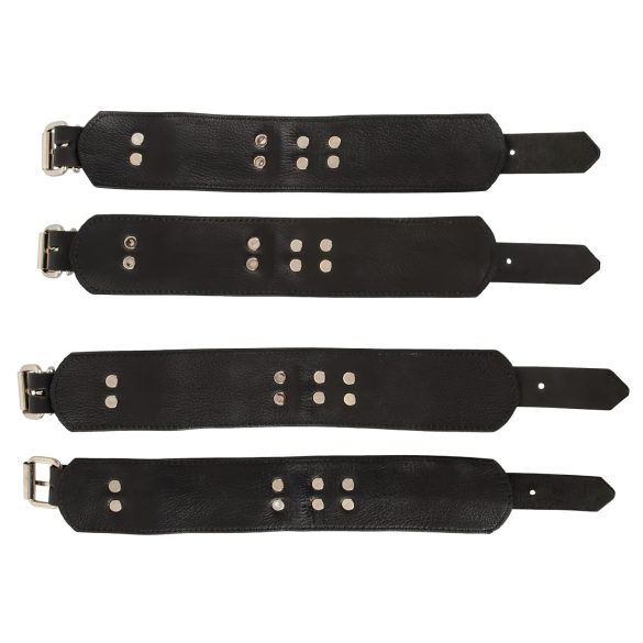 ZADO - kožni set za vezivanje za krevet (crna)