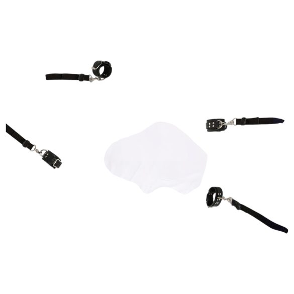 ZADO - kožni set za vezivanje za krevet (crna)