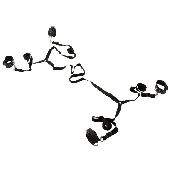 ZADO - kožni set za vezivanje za krevet (crna)