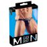 Svenjoyment – sjajni crni jockstrap - L