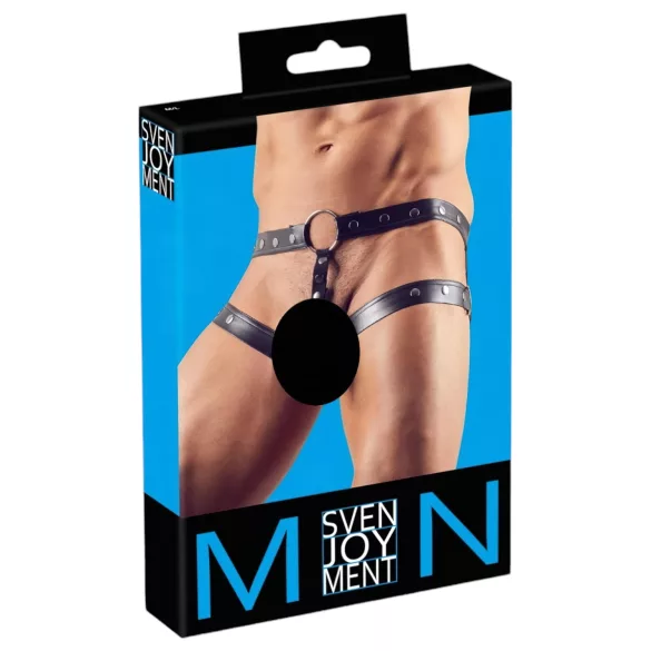 Svenjoyment - kaiš sa prstenom za penis (crna boja) - M/L