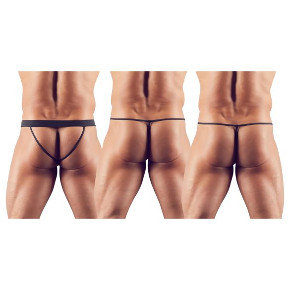 Svenjoyment - Muški tanga set - crna (3 dela) S-L