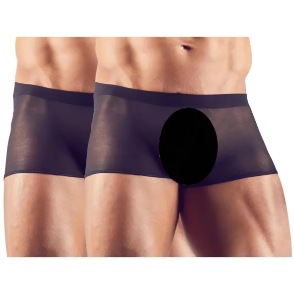 Svenjoyment - crni prozirni bokser set, 2-dijelni (S-L)