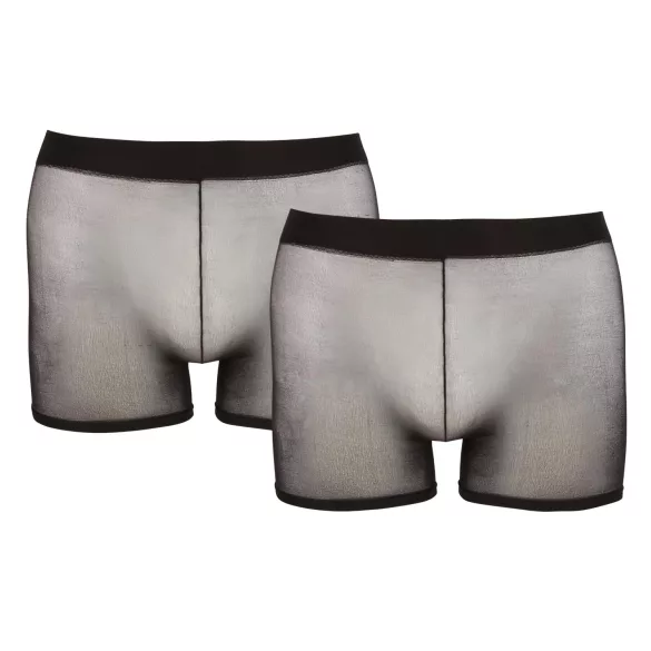 Svenjoyment - crni prozirni bokser set, 2-dijelni (S-L)