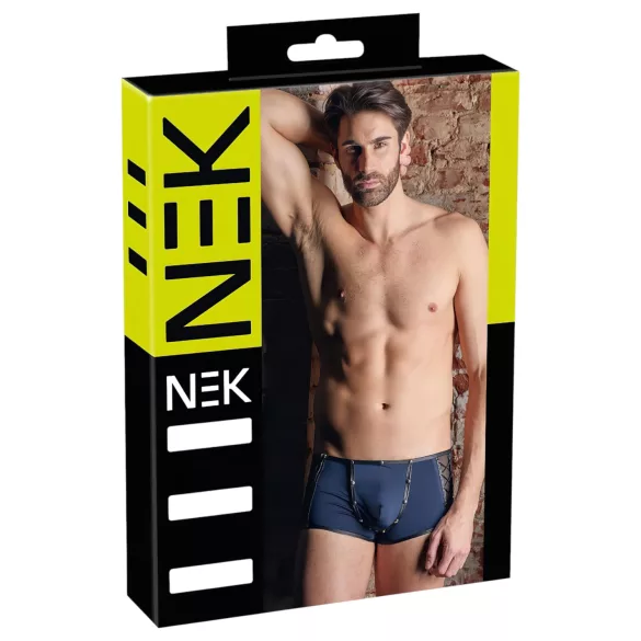 NEK - crne bokserice na pertlanje sa mrežastim umetkom (plave)