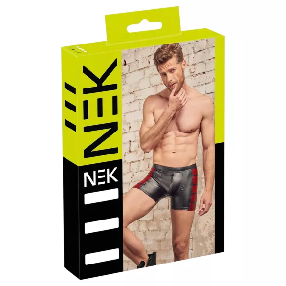 NEK - Crne bokserice sa crvenim detaljima i rajsferšlusom - XL