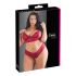 Cottelli Plus Veličine - meki čipkasti grudnjak set (crveni) - 2XL