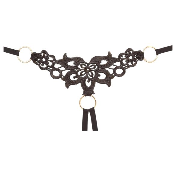 Cottelli - sjajni vezeni grudnjak set (crni) - L