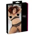 Cottelli Plus Size - biserni grudnjak set (crna)