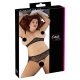 Cottelli Plus Size - biserni grudnjak set (crna) - 2XL