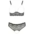 Cottelli Plus Size - biserni grudnjak set (crna) - 2XL