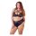 / Cottelli Plus Size - grudnjak sa ukrštenim trakama i gaćice (crne) - 85E/L