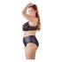 / Cottelli Plus Size - grudnjak sa ukrštenim trakama i gaćice (crne) - 85E/L