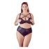 / Cottelli Plus Size - grudnjak sa ukrštenim trakama i gaćice (crne) - 85E/L