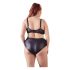 / Cottelli Plus Size - grudnjak sa ukrštenim trakama i gaćice (crne) - 85E/L